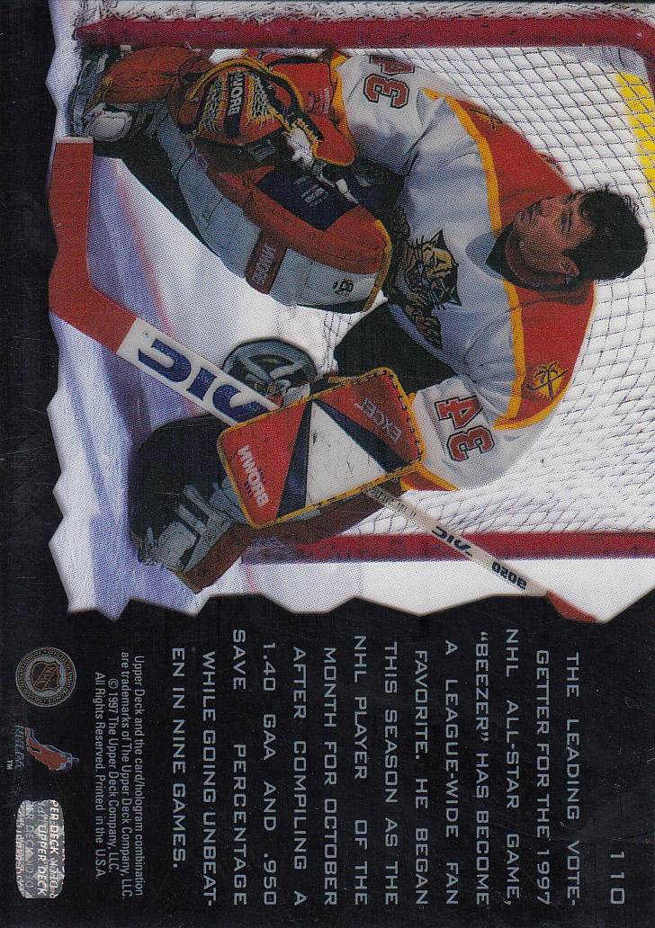 1996-97 Upper Deck Ice #110 John Vanbiesbrouck back image