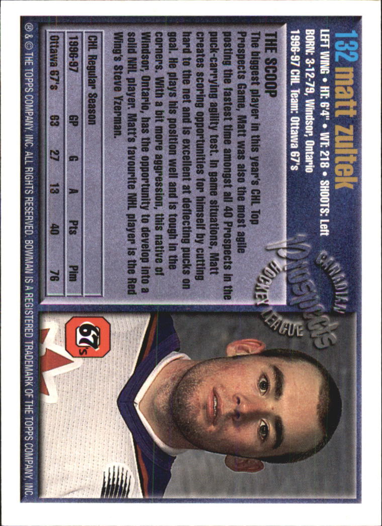 A2809- 1997 Bowman Chl Hockey Karten 1-160 + Rookies -du Pick- 15 + Gratis US - Bild 247 von 306