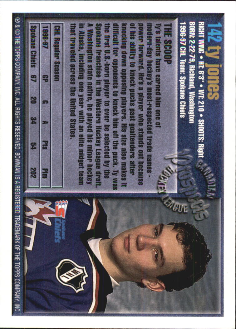A2809- 1997 Bowman Chl Hockey Karten 1-160 + Rookies -du Pick- 15 + Gratis US - Bild 265 von 306