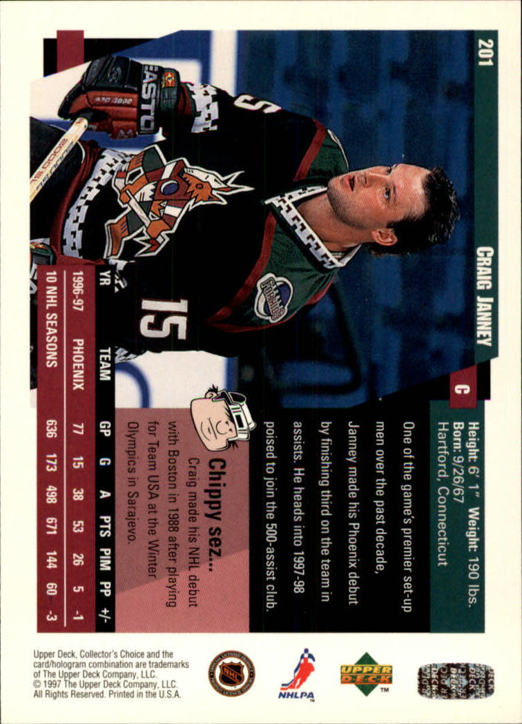 1997-98 Collector's Choice #201 Craig Janney back image