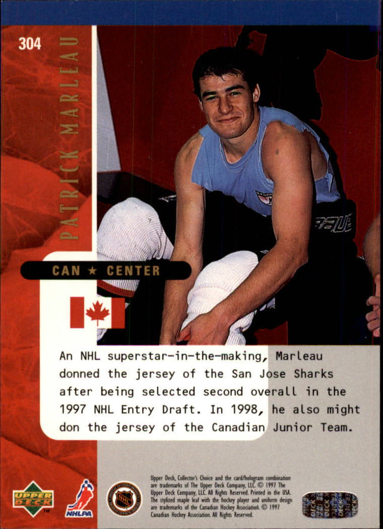 1997-98 Collector's Choice #304 Patrick Marleau back image