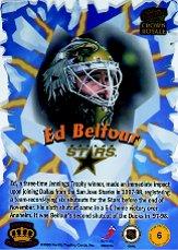 1997-98 Crown Royale Freeze Out Die-Cuts #6 Ed Belfour back image
