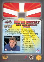 1997-98 Crown Royale Lamplighters Cel-Fusion Die-Cuts #11 Wayne Gretzky back image