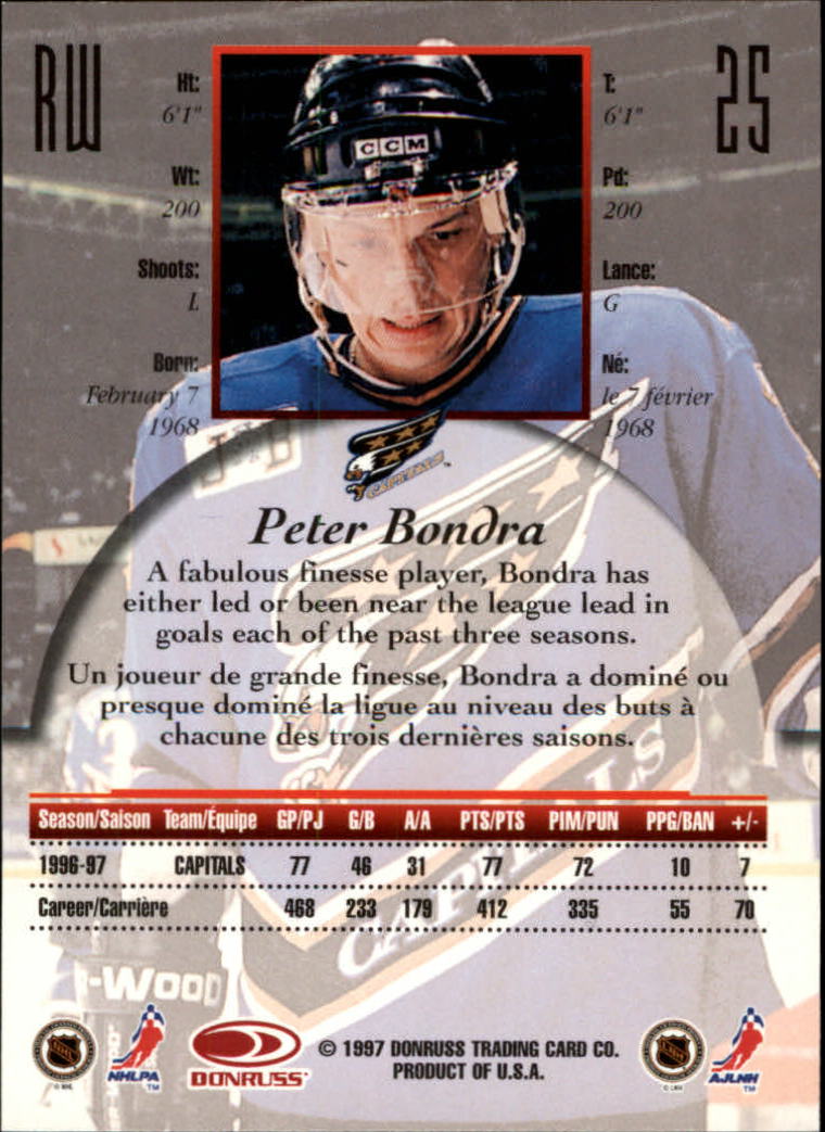 1997-98 Donruss Canadian Ice #25 Peter Bondra back image