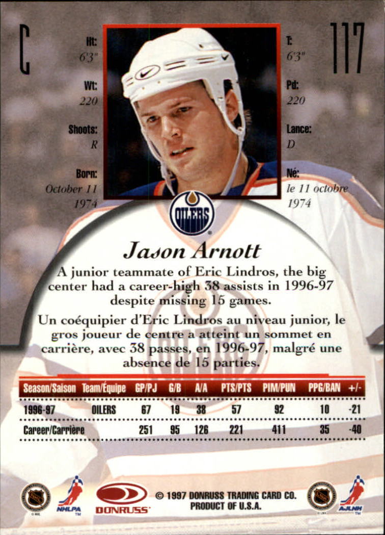 1997-98 Donruss Canadian Ice #117 Jason Arnott back image