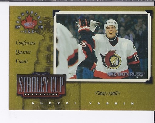 1997-98 Donruss Canadian Ice Stanley Cup Scrapbook #11 Alexei Yashin Q