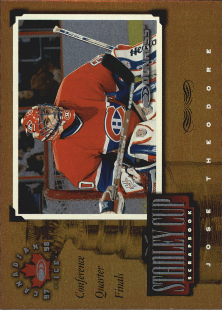 1997-98 Donruss Canadian Ice Stanley Cup Scrapbook #14 Jose Theodore Q