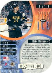 1997-98 Leaf Fire On Ice #6 Mike Modano back image