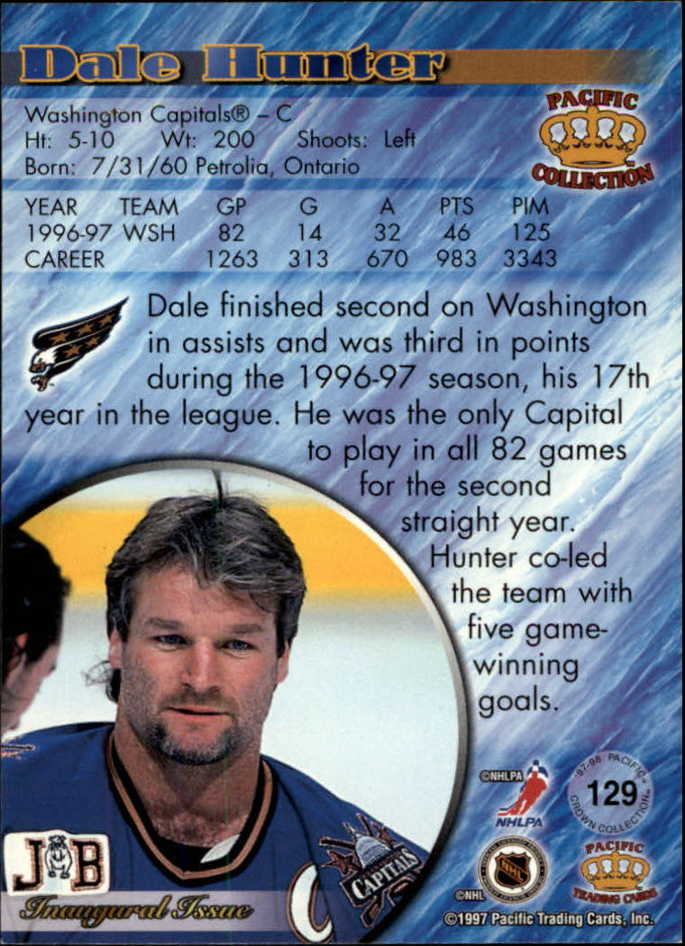 1997-98 Pacific #129 Dale Hunter back image