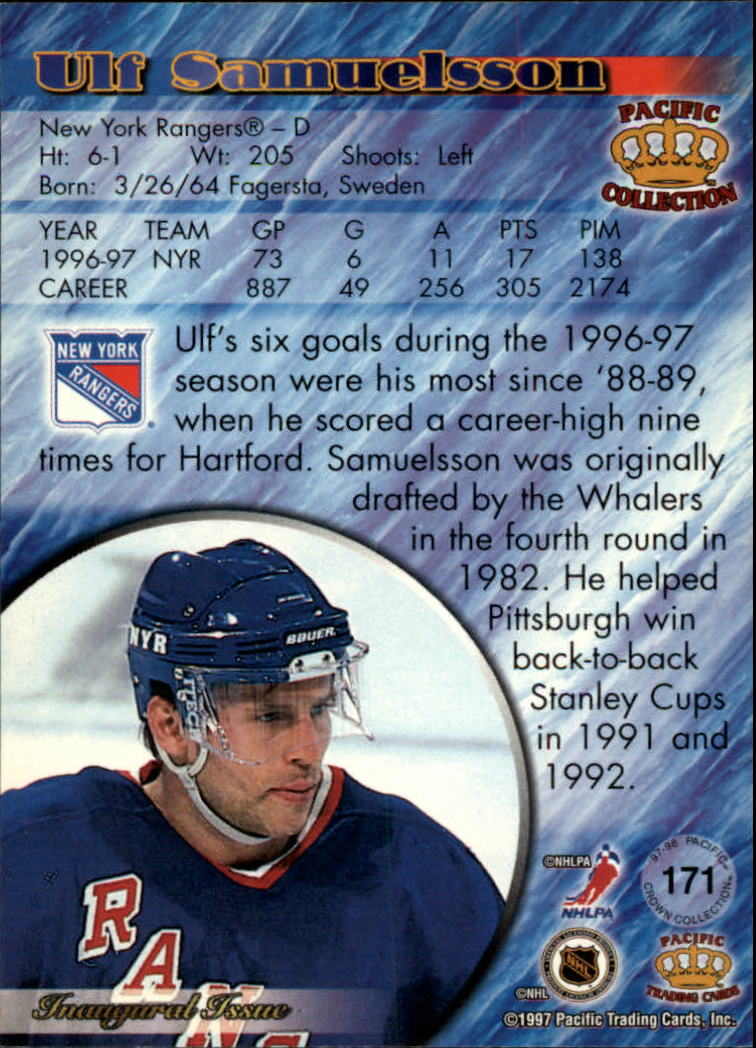 1997-98 Pacific #171 Ulf Samuelsson back image