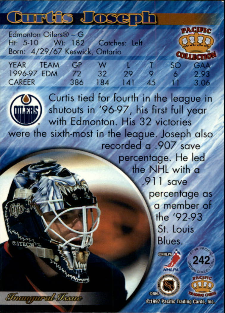 1997-98 Pacific #242 Curtis Joseph back image