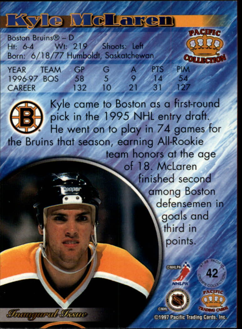 1997-98 Pacific Copper #42 Kyle McLaren back image