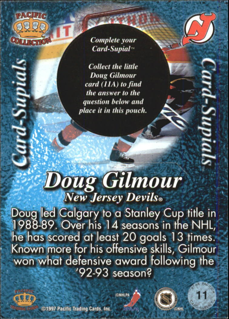 1997-98 Pacific Card-Supials #11 Doug Gilmour back image