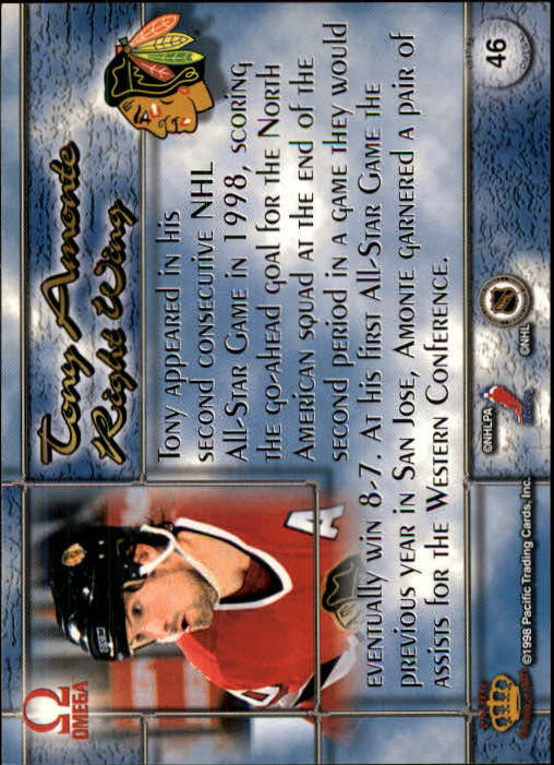 1997-98 Pacific Omega #46 Tony Amonte back image