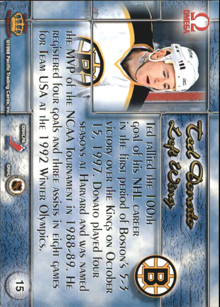 1997-98 Pacific Omega Gold #15 Ted Donato back image