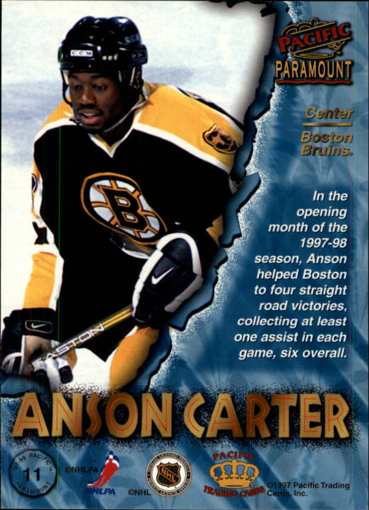1997-98 Paramount #11 Anson Carter back image