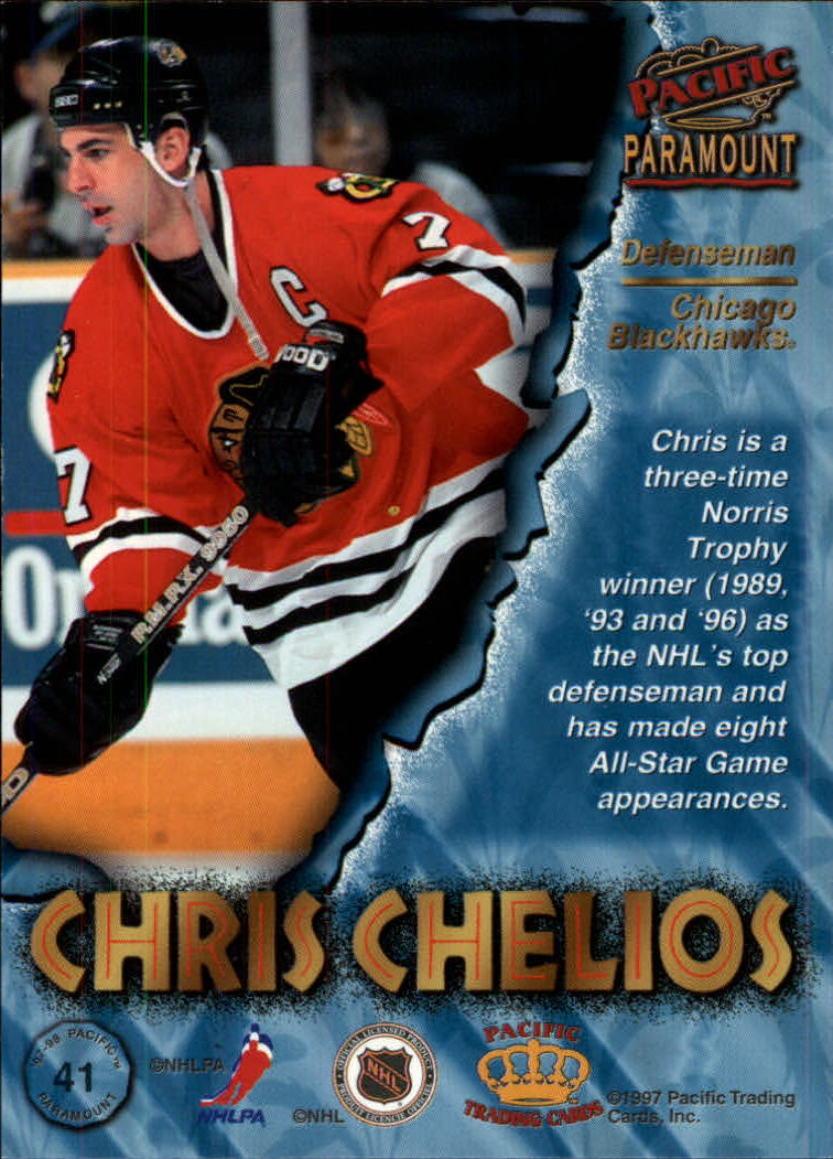 1997-98 Paramount #41 Chris Chelios back image