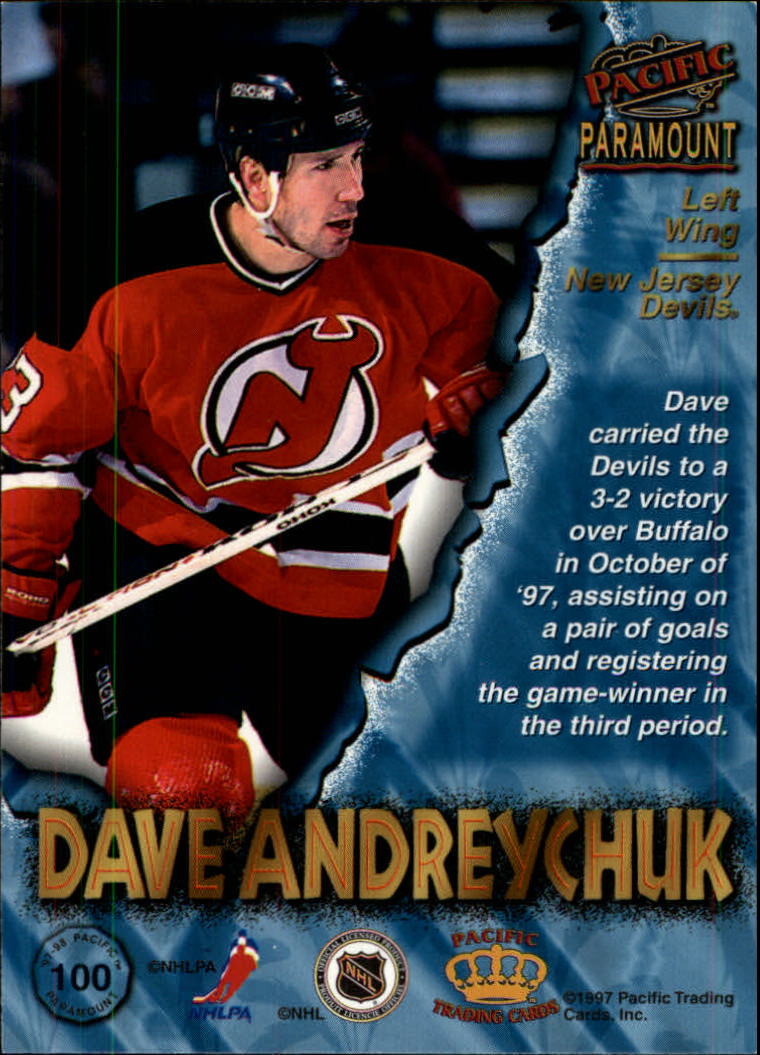1997-98 Paramount #100 Dave Andreychuk back image