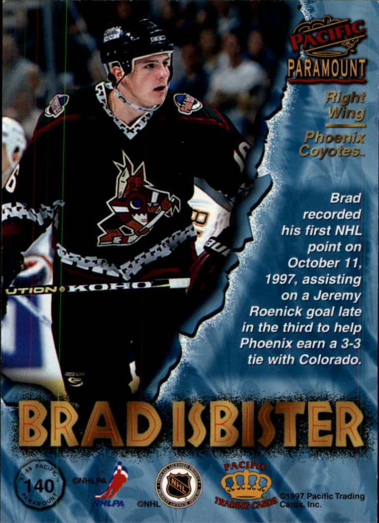 1997-98 Paramount #140 Brad Isbister back image