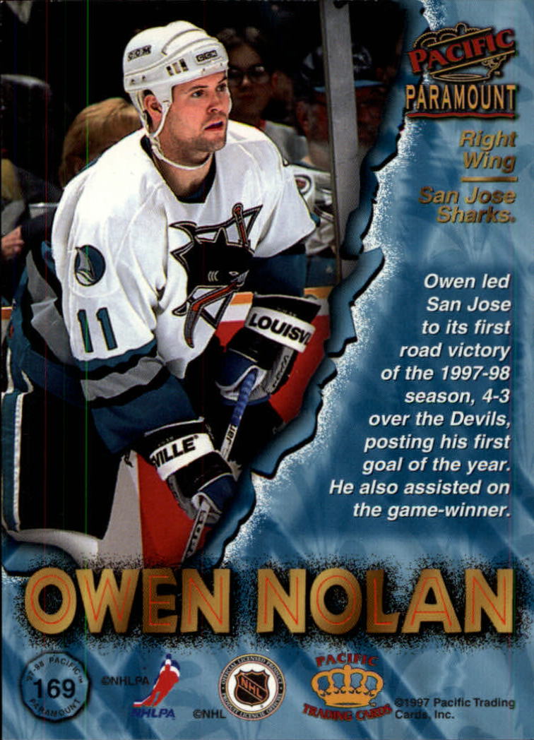 1997-98 Paramount #169 Owen Nolan back image
