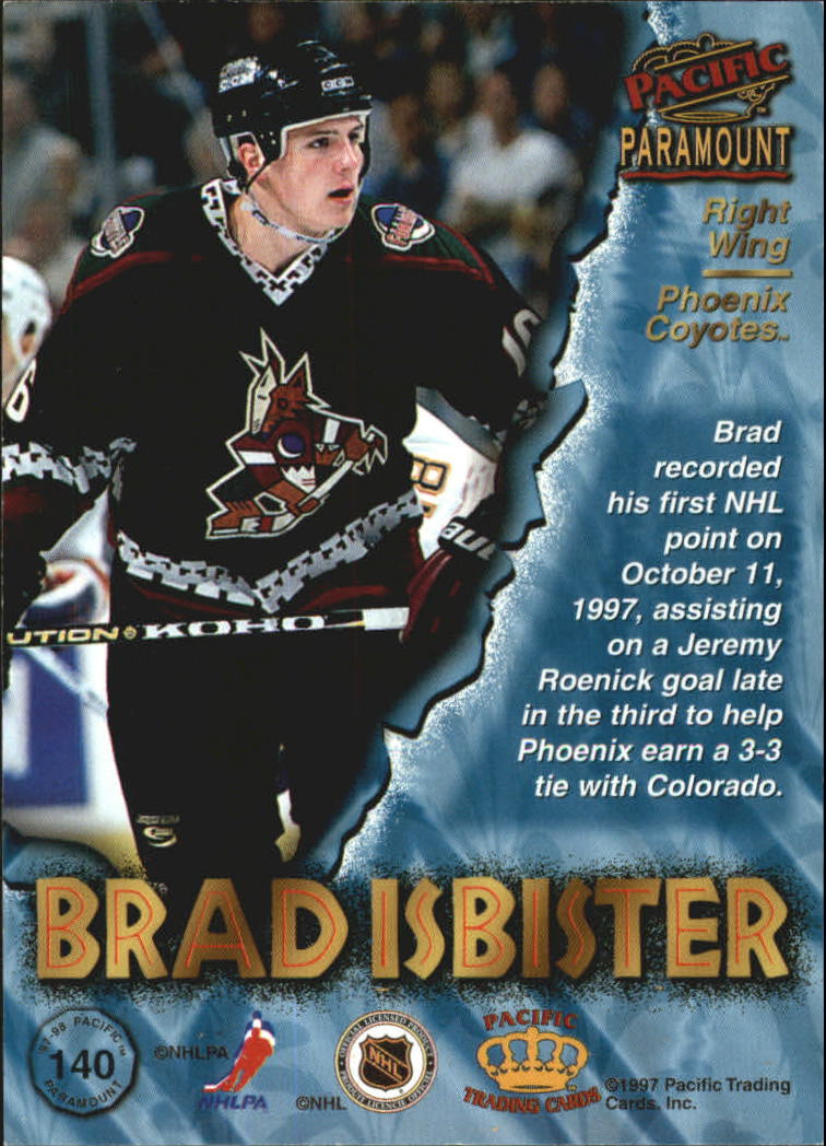 1997-98 Paramount Copper #140 Brad Isbister back image