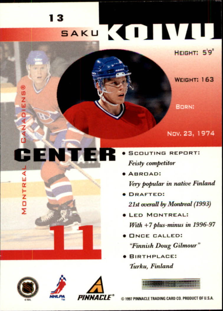 B1892- 1997-98 Pinnacle Inside Hk #s 1-190 +Rookies -You Pick- 15+ FREE US SHIP - Bild 13 von 341