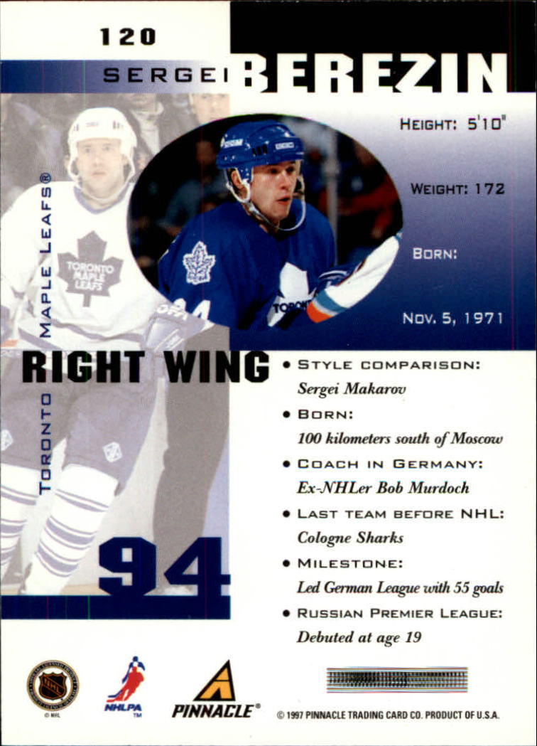 B1892- 1997-98 Pinnacle Inside Hk #s 1-190 +Rookies -You Pick- 15+ FREE US SHIP - Bild 201 von 341