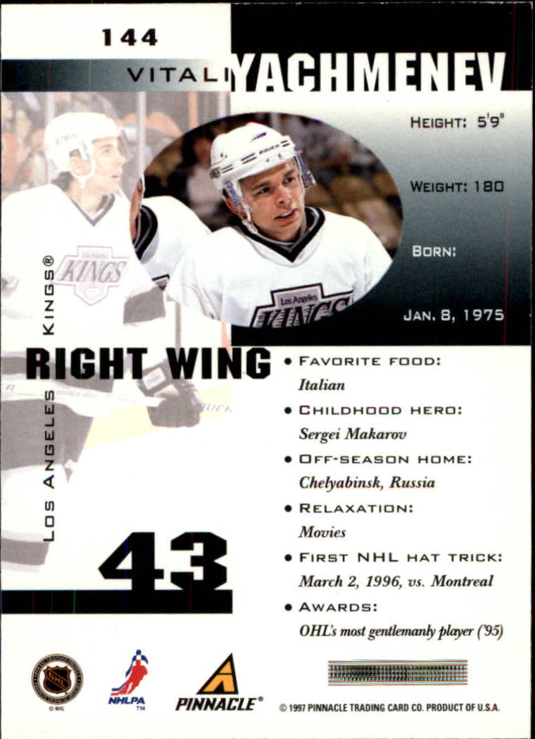 B1892- 1997-98 Pinnacle Inside Hk #s 1-190 +Rookies -You Pick- 15+ FREE US SHIP - Bild 249 von 341