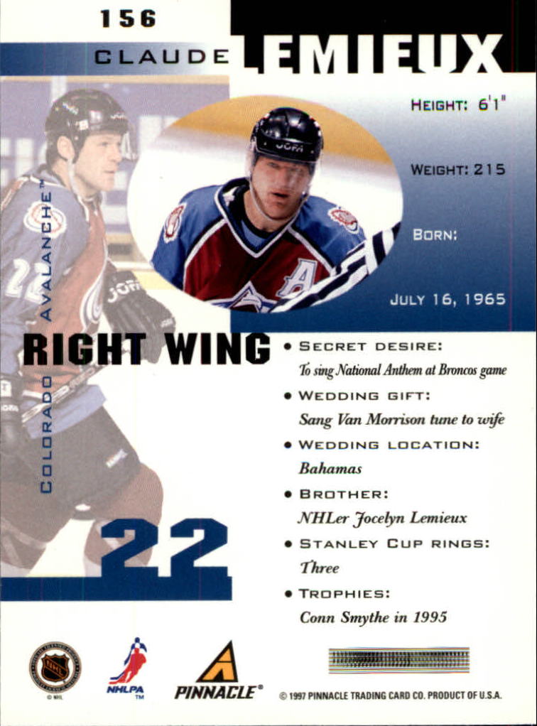 B1892- 1997-98 Pinnacle Inside Hk #s 1-190 +Rookies -You Pick- 15+ FREE US SHIP - Bild 273 von 341