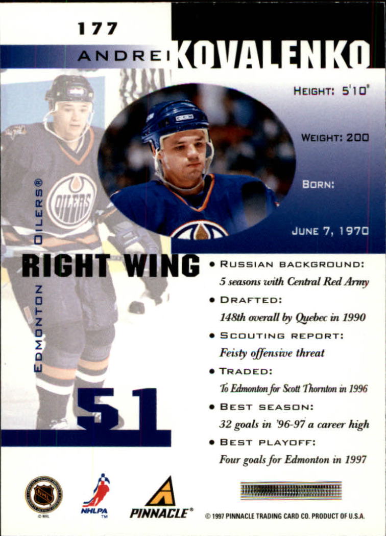 B1892- 1997-98 Pinnacle Inside Hk #s 1-190 +Rookies -You Pick- 15+ FREE US SHIP - Bild 315 von 341