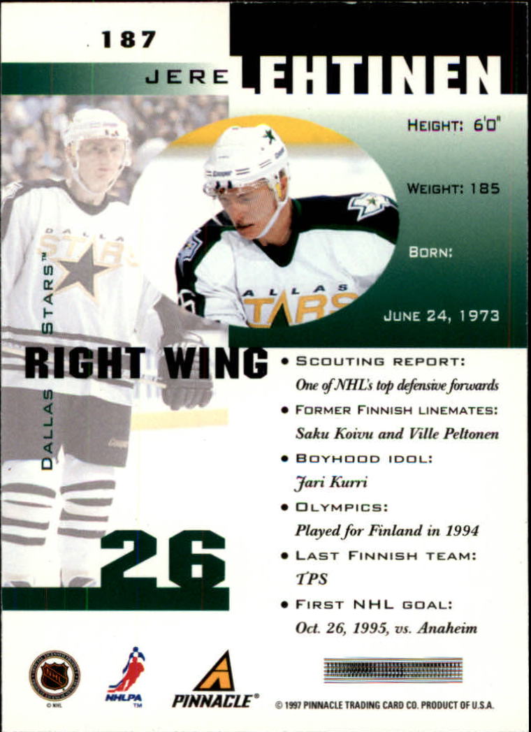 B1892- 1997-98 Pinnacle Inside Hk #s 1-190 +Rookies -You Pick- 15+ FREE US SHIP - Bild 335 von 341