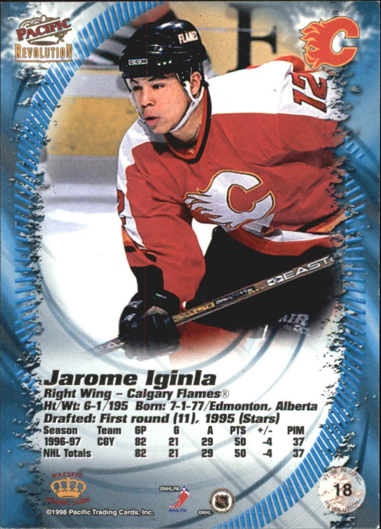 1997-98 Revolution Ice Blue #18 Jarome Iginla back image