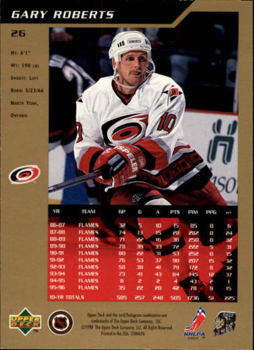 1997-98 SP Authentic #26 Gary Roberts back image