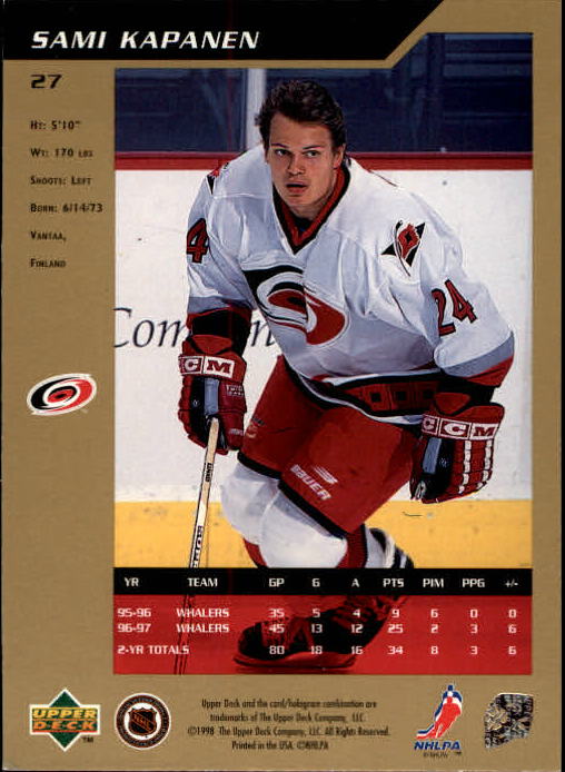 1997-98 SP Authentic #27 Sami Kapanen back image