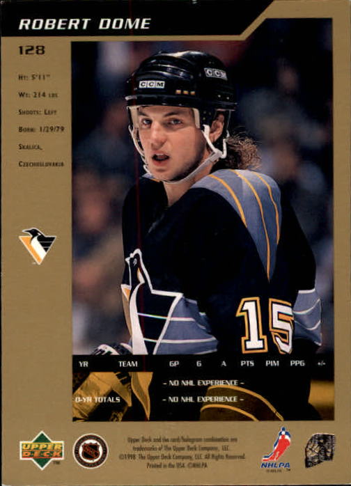 1997-98 SP Authentic #128 Robert Dome RC back image