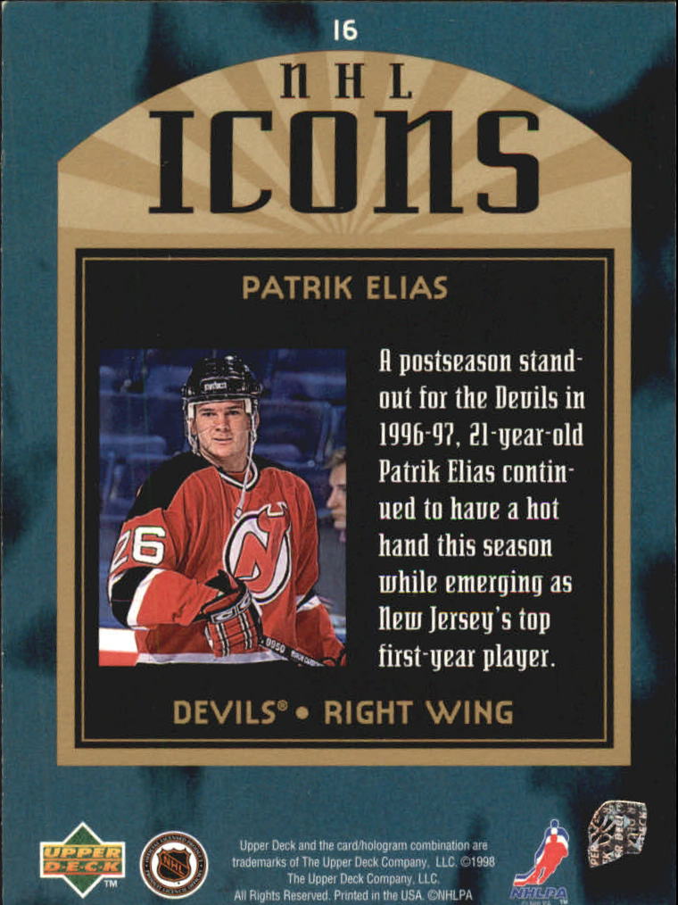 1997-98 SP Authentic Icons #I6 Patrik Elias back image
