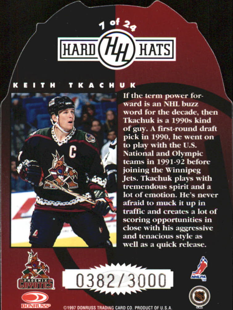 1997-98 Studio Hard Hats #7 Keith Tkachuk back image