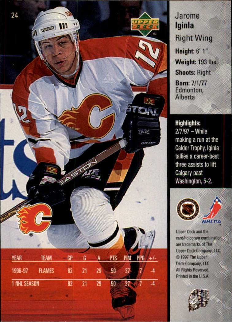 1997-98 Upper Deck #24 Jarome Iginla - NM-MT