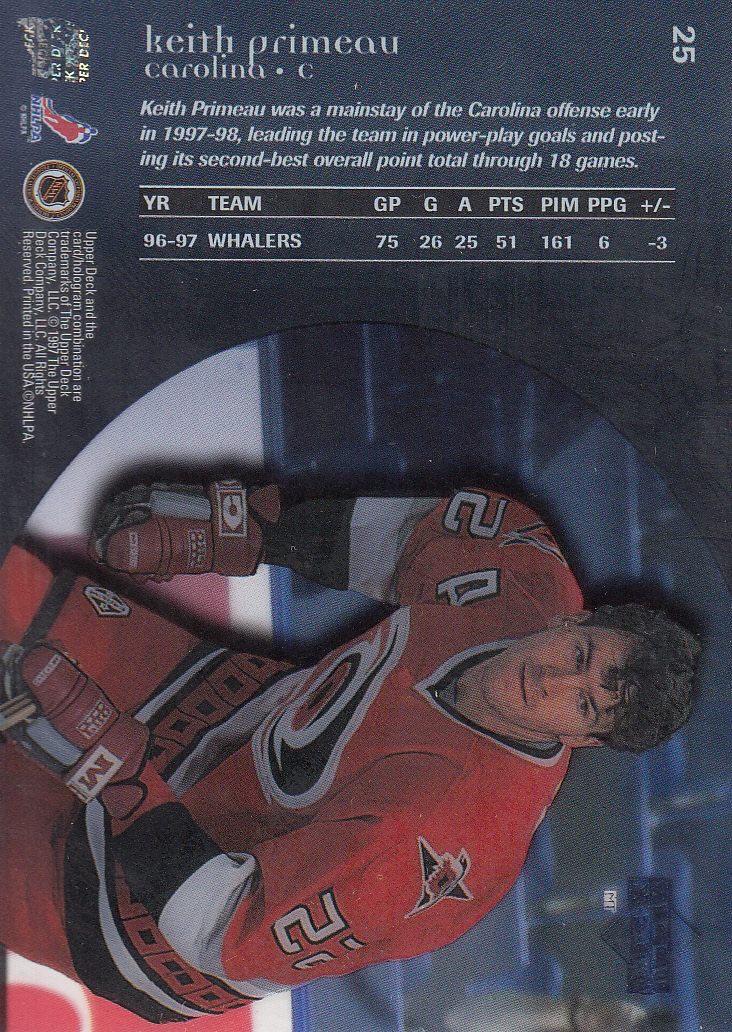 1997-98 Upper Deck Ice #25 Keith Primeau back image