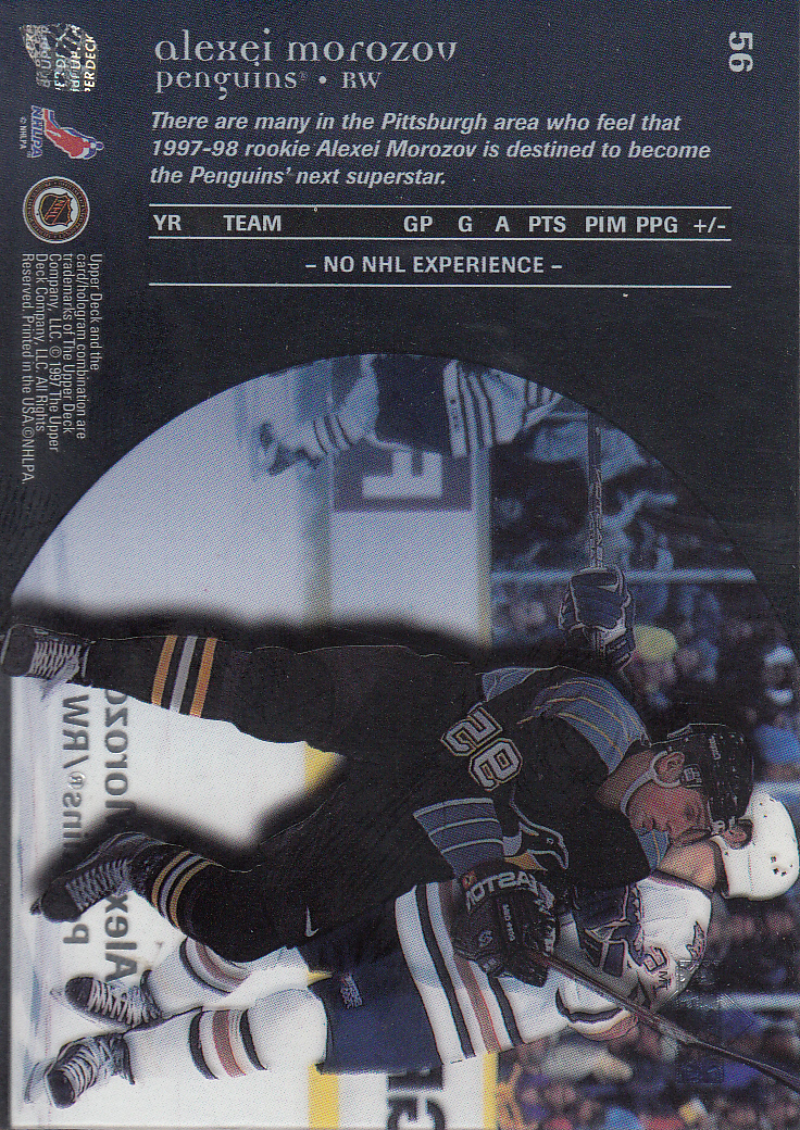 1997-98 Upper Deck Ice #56 Alexei Morozov back image