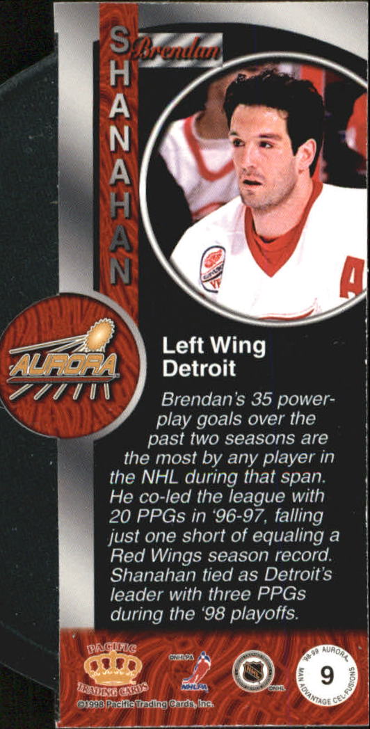 1998-99 Aurora Man Advantage #9 Brendan Shanahan back image