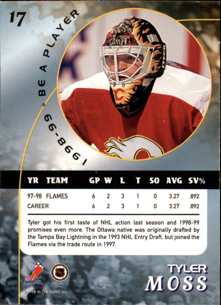 1998-99 Be A Player #17 Tyler Moss back image