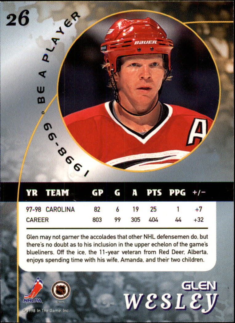 1998-99 In the Game Be A Player - #197 Nicklas Lidstrom