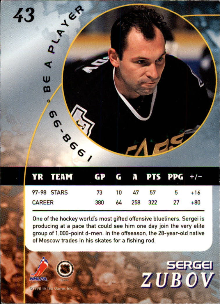 1998-99 Be A Player #43 Sergei Zubov back image