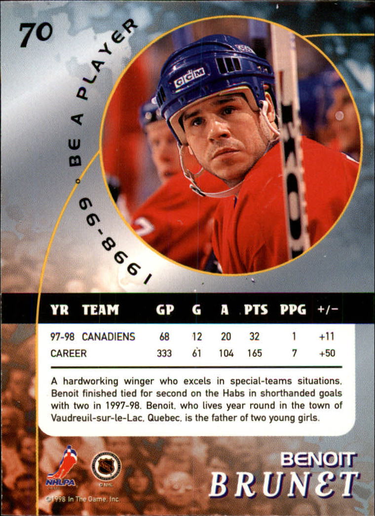 1998-99 In the Game Be A Player - #197 Nicklas Lidstrom