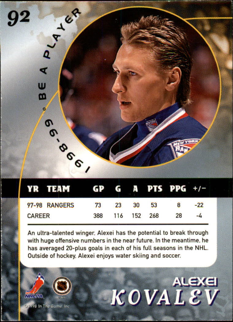 1998-99 In the Game Be A Player - #197 Nicklas Lidstrom