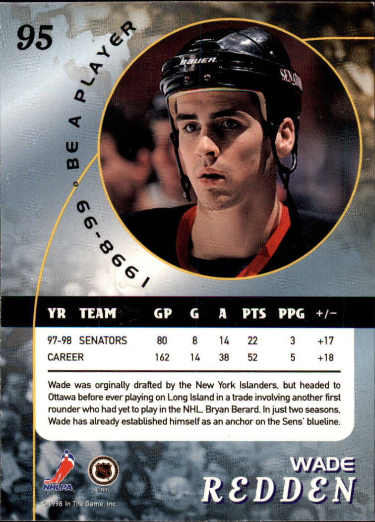 1998-99 Be A Player #95 Wade Redden back image