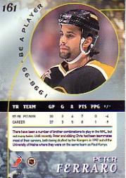 1998-99 Be A Player #161 Peter Ferraro back image