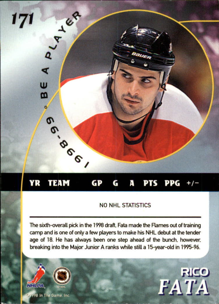 1998-99 Be A Player #171 Rico Fata back image