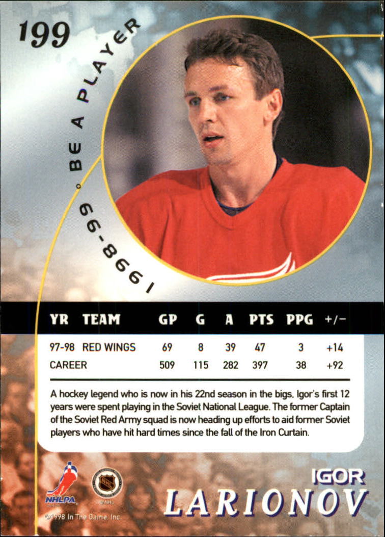 1998-99 In the Game Be A Player - #197 Nicklas Lidstrom